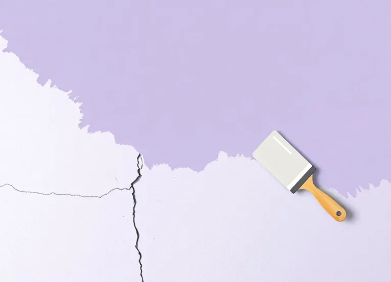 Ponçage et rebouchage des fissures avant mise en peinture
