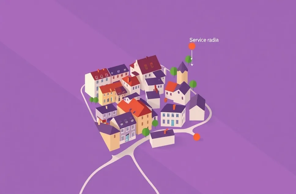 Carte du secteur d'intervention autour de Panazol (87350)